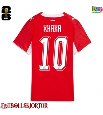 Schweiz Granit Xhaka #10 Hemmatröja Dam VM 2026 Kortärmad